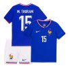 Conjunto (Camiseta+Pantalón Corto) Francia M. Thuram 15 Primera Equipación Euro 2024 - Niño